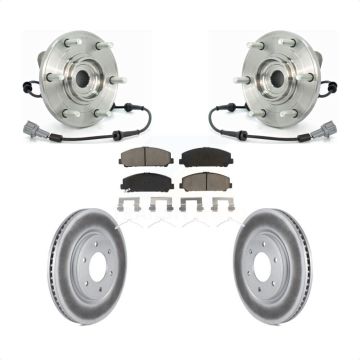 Front Hub Bearing Assembly Coat Brake Rotor Pad Kit For Nissan TITAN Armada INFINITI QX56 KBB-121191