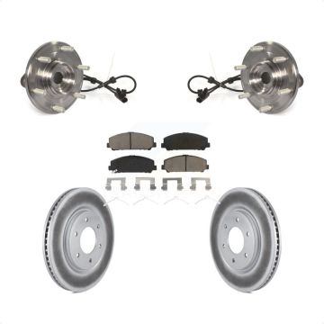 Front Hub Bearing Assembly Coated Disc Brake Rotors And Pads Kit For Nissan TITAN Armada KBB-121192