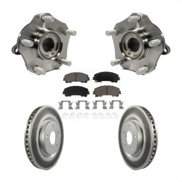 Front Hub Bearing Assembly Coated Disc Brake Rotors And Ceramic Pads Kit For Nissan Rogue KBB-121194