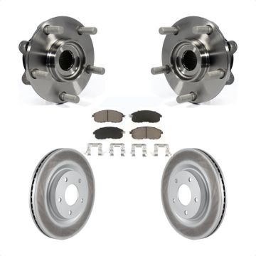 Front Hub Bearing Assembly Coated Disc Brake Rotors And Ceramic Pads Kit For Nissan Juke KBB-121195
