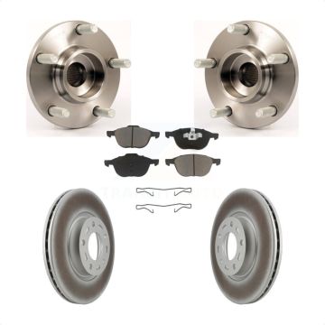 Front Hub Bearing Assembly Coated Disc Brake Rotors And Ceramic Pads Kit For Mazda 3 2.3L KBB-121203