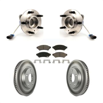 Front Hub Bearing Coated Brake Rotor Pad Kit For Buick Pontiac LaCrosse Grand Prix Allure KBB-121207