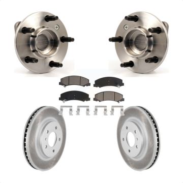 Front Hub Bearing Coated Brake Rotor And Pad Kit For Chevrolet Impala Monte Carlo Non-ABS KBB-121210