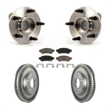 Front Hub Bearing Coated Brake Rotor Pad Kit For Pontiac Grand Prix Buick LaCrosse Allure KBB-121212