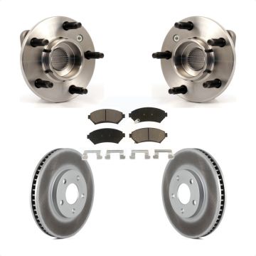 Front Hub Bearing Coated Brake Rotor And Pad Kit For Chevrolet Impala Monte Carlo Non-ABS KBB-121215