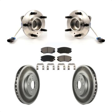 Front Hub Bearing Assembly Coated Disc Brake Rotors And Pads Kit For 2010 Buick Allure KBB-121216