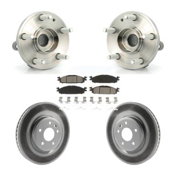 Front Hub Bearing Assembly Coated Disc Brake Rotor And Ceramic Pads Kit For Ford Explorer KBB-121218