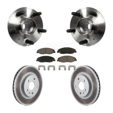 Front Hub Bearing Assembly Coated Brake Rotor And Pad Kit For 2012-2013 Cadillac CTS 6.2L KBB-121220