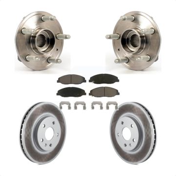 Front Hub Bearing Assembly Coated Disc Brake Rotors And Ceramic Pads Kit For Cadillac CTS KBB-121221