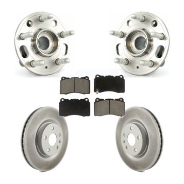 Front Hub Bearing Assembly Coated Disc Brake Rotor & Pad Kit For Buick Regal Cadillac XTS KBB-121222