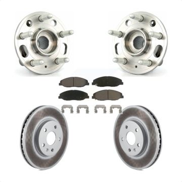 Front Hub Bearing Coat Brake Rotor Pads Kit For 14 Cadillac CTS Without Heavy Duty Brakes KBB-121225