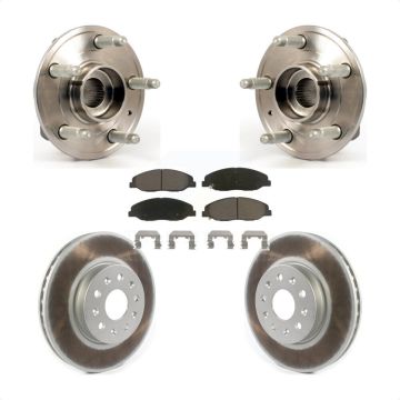 Front Hub Bearing Coated Brake Rotor & Pad Kit For Cadillac CTS Without Heavy Duty Brakes KBB-121227