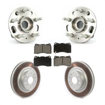 Front Hub Bearing Coated Brake Rotor And Pad Kit For Cadillac CTS With 18" Factory Wheels KBB-121228