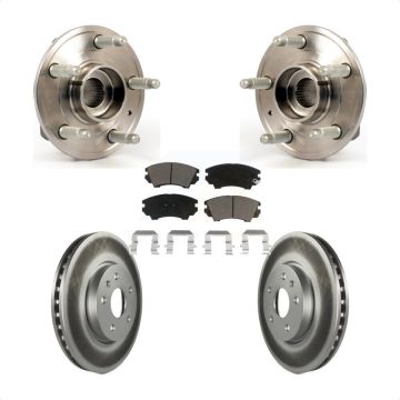 Front Hub Bearing Assembly Coated Disc Brake Rotors And Pads Kit For Chevrolet Camaro KBB-121229