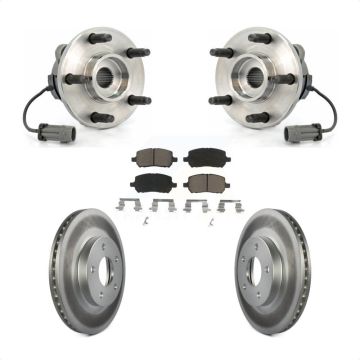 Front Hub Bearing Assembly Coated Brake Rotor And Pad Kit For Chevrolet Cobalt Pontiac G5 KBB-121237