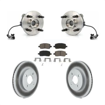 Front Hub Bearing Coated Brake Rotor & Pad Kit For Chevrolet Cobalt Pontiac G5 Saturn Ion KBB-121238