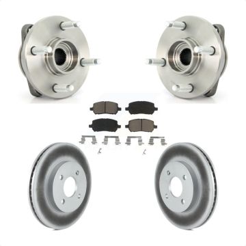 Front Hub Bearing Coated Brake Rotor & Pad Kit For Chevrolet Cobalt Pontiac G5 Saturn Ion KBB-121239
