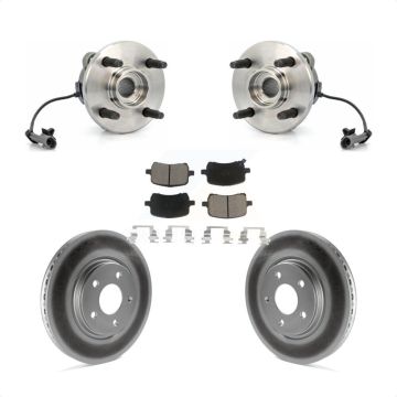 Front Hub Bearing Coated Brake Rotor Pad Kit For Saturn Ion Supercharged with 4-Wheel ABS KBB-121240