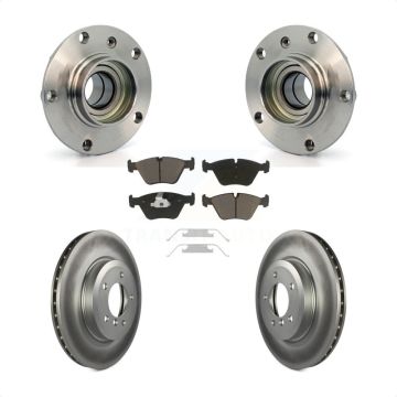 Front Hub Bearing Assembly Coated Disc Brake Rotors And Pads Kit For BMW 330Ci Z4 330i KBB-121248