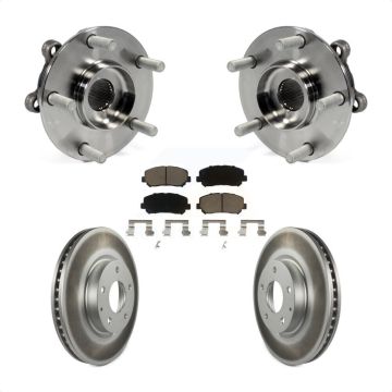 Front Hub Bearing Assembly Coated Disc Brake Rotors And Pads Kit For 2013-2015 Mazda CX-5 KBB-121249