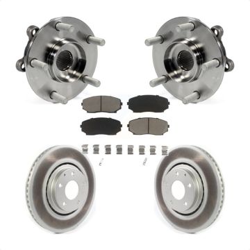 Front Hub Bearing Assembly Coat Brake Rotor Pad Kit For 2019-2023 Mazda CX-5 Turbocharged KBB-121250