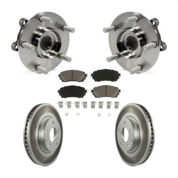 Front Hub Bearing Assembly Coated Disc Brake Rotors And Ceramic Pads Kit For Mazda 6 KBB-121252
