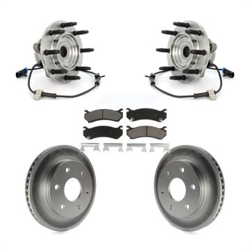 Front Hub Bearing Coated Disc Brake Rotor Pad Kit For Chevrolet Silverado 1500 GMC Sierra KBB-121254