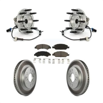 Front Hub Bearing Coated Disc Brake Rotor Pad Kit For Chevrolet GMC Silverado 1500 Sierra KBB-121255