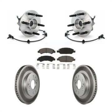 Front Hub Bearing Coat Brake Rotor Pad Kit For Chevrolet GMC Silverado 1500 Sierra Savana KBB-121256