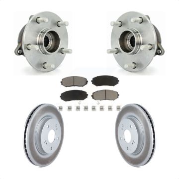 Front Hub Bearing Assembly Coated Brake Rotor & Pad Kit For 2006-2013 Suzuki Grand Vitara KBB-121269