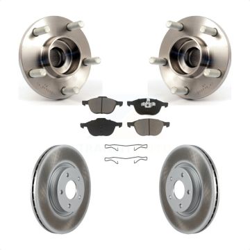 Front Hub Bearing Assembly Coated Disc Brake Rotor And Pads Kit For Volvo S40 C30 V50 C70 KBB-121270
