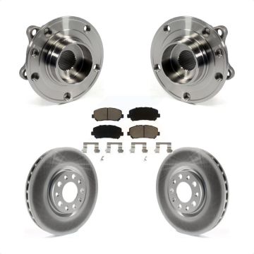 Front Hub Bearing Assembly Coated Disc Brake Rotor & Pads Kit For Chrysler 200 Dodge Dart KBB-121271