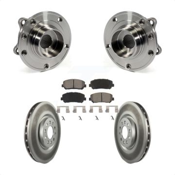 Front Hub Bearing Assembly Coated Disc Brake Rotors And Ceramic Pads Kit For Chrysler 200 KBB-121272