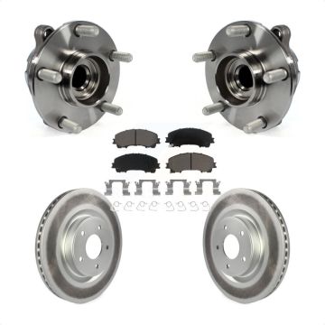 Front Hub Bearing Assembly Coated Disc Brake Rotor Pads Kit For INFINITI Q50 QX50 Q60 RWD KBB-121277