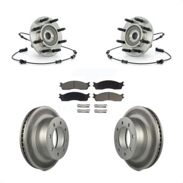 Front Hub Bearing Coat Brake Rotor Pad Kit For Dodge Ram 1500 3500 2500 With 8 Lug Wheels KBB-121282