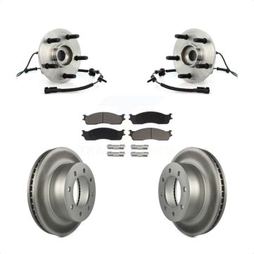 Front Hub Bearing Coat Brake Rotor Pad Kit For 2007-2008 Dodge Ram 1500 With 5 Lug Wheels KBB-121284
