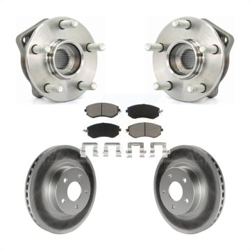 Front Hub Bearing Assembly Coated Disc Brake Rotor And Ceramic Pad Kit For Subaru Impreza KBB-121288