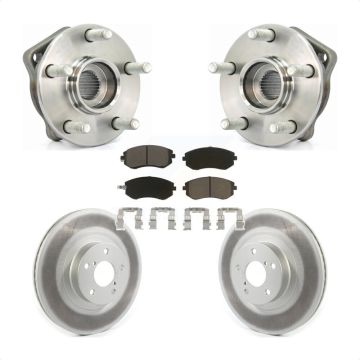 Front Hub Bearing Coated Brake Rotor & Pad Kit For Subaru Outback Forester Impreza Legacy KBB-121289