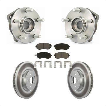 Front Hub Bearing Assembly Coated Disc Brake Rotor And Ceramic Pads Kit For Subaru Legacy KBB-121293