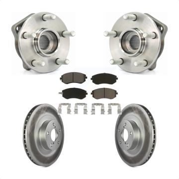 Front Hub Bearing Assembly Coated Disc Brake Rotor Pad Kit For 2005 Subaru Outback Legacy KBB-121294