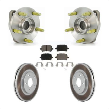 Front Hub Bearing Assembly Coated Brake Rotor And Pad Kit For Chevrolet Malibu Pontiac G6 KBB-121296