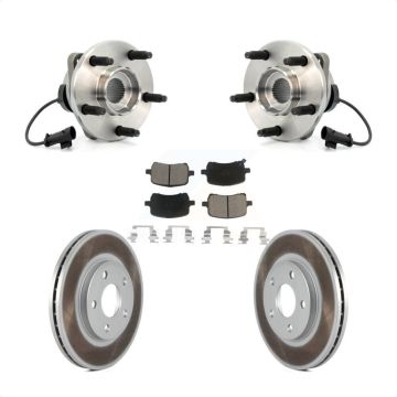 Front Hub Bearing Assembly Coated Disc Brake Rotors And Pads Kit For Chevrolet Malibu KBB-121297