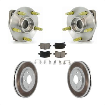 Front Hub Bearing Assembly Coated Disc Brake Rotors And Pads Kit For Chevrolet Malibu KBB-121299