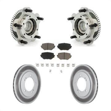 Front Hub Bearing Assembly Coated Disc Brake Rotor & Pad Kit For Suzuki Grand Vitara XL-7 KBB-121309