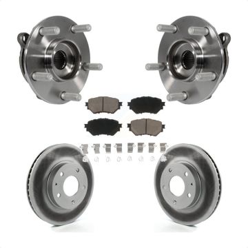 Front Hub Bearing Assembly Coated Disc Brake Rotor And Ceramic Pads Kit For Mazda 3 Sport KBB-121314