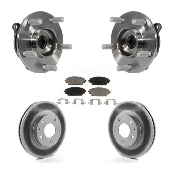 Front Hub Bearing Assembly Coated Disc Brake Rotors And Pads Kit For Mazda 3 CX-3 Sport KBB-121315