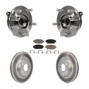 Front Hub Bearing Assembly Coated Disc Brake Rotors And Pads Kit For Mazda 3 CX-3 Sport KBB-121317