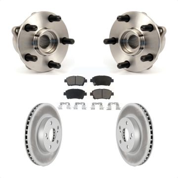 Front Hub Bearing Assembly Coated Disc Brake Rotor And Pad Kit For 2004-2009 Toyota Prius KBB-121322