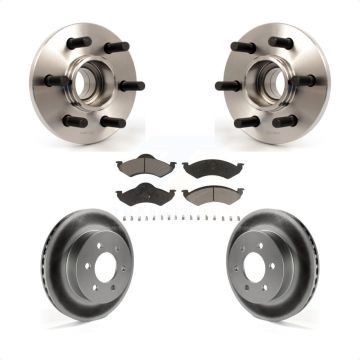 Front Hub Bearing Coat Brake Rotor Pads Kit For Dodge Dakota Durango RWD with 2-Wheel ABS KBB-121324