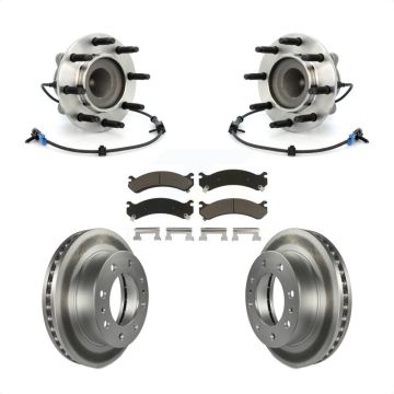 Front Hub Bearing Coat Brake Rotor Pads Kit For Chevrolet GMC Express 2500 Savana 3500 XL KBB-121335